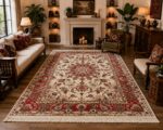 قالیچه دستبافت 30 رج طرح علیا بافت کاشمر - کد 78441