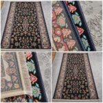 فرش کناره ماشینی ۷۰۰ شانه طرح افشان گلریز سرمهای رنگارنگ سایز ۱×۲ متر – کد 79489